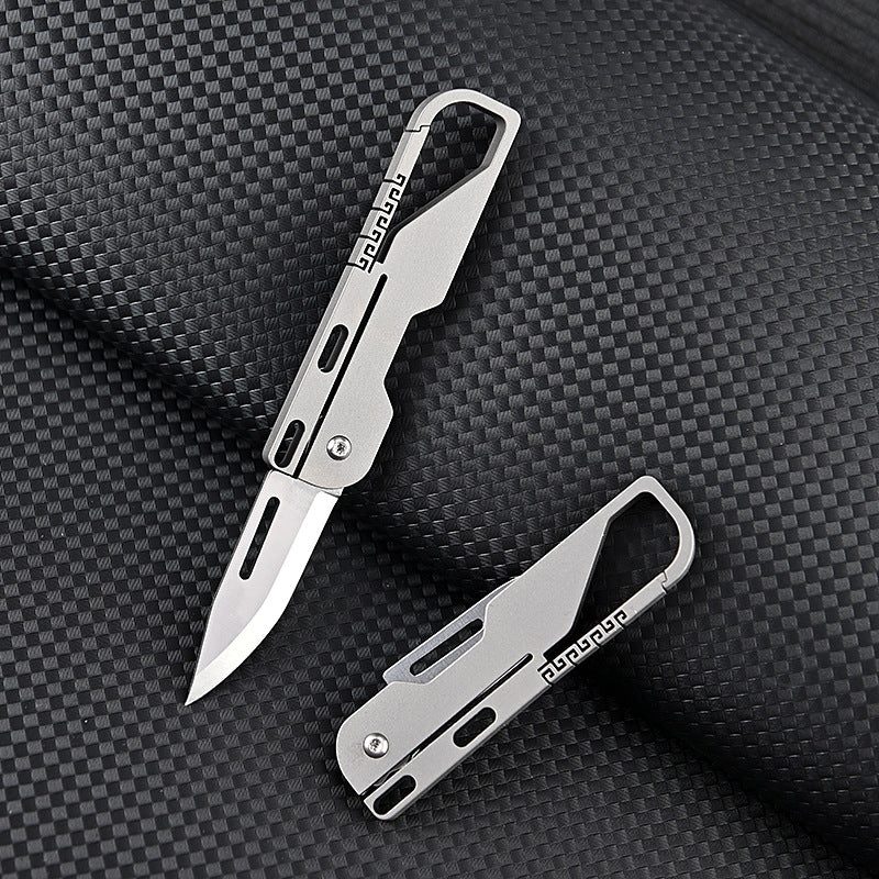 Titanium Alloy Keychain Folding Knife