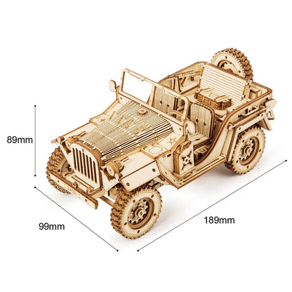 3D Wooden Puzzle Army Jeep Model Kit