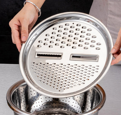 Stainless Steel Grating Basin Drain Basin Wash Rice Drain Basin Kitchen