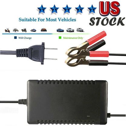 Car Battery Charger Maintainer Auto 12V Trickle RV For Truck Motorcycle ATV US