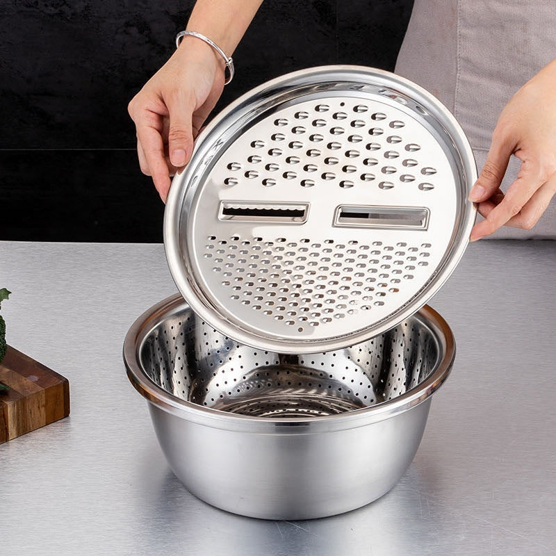 Stainless Steel Grating Basin Drain Basin Wash Rice Drain Basin Kitchen