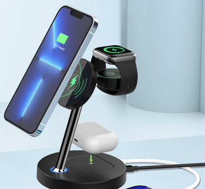 Three-in-one Magnetic Wireless Charging Station