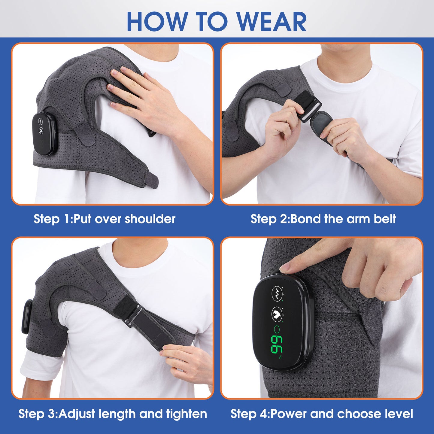 3-speed Massage Shoulder Pad -USB