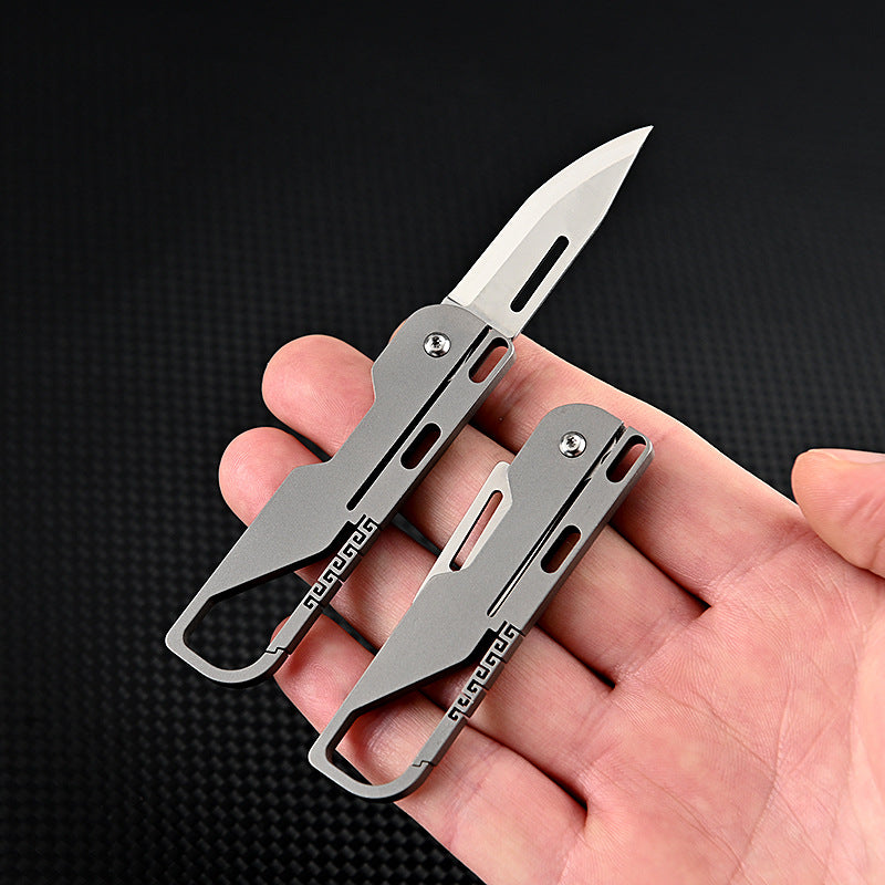 Titanium Alloy Keychain Folding Knife