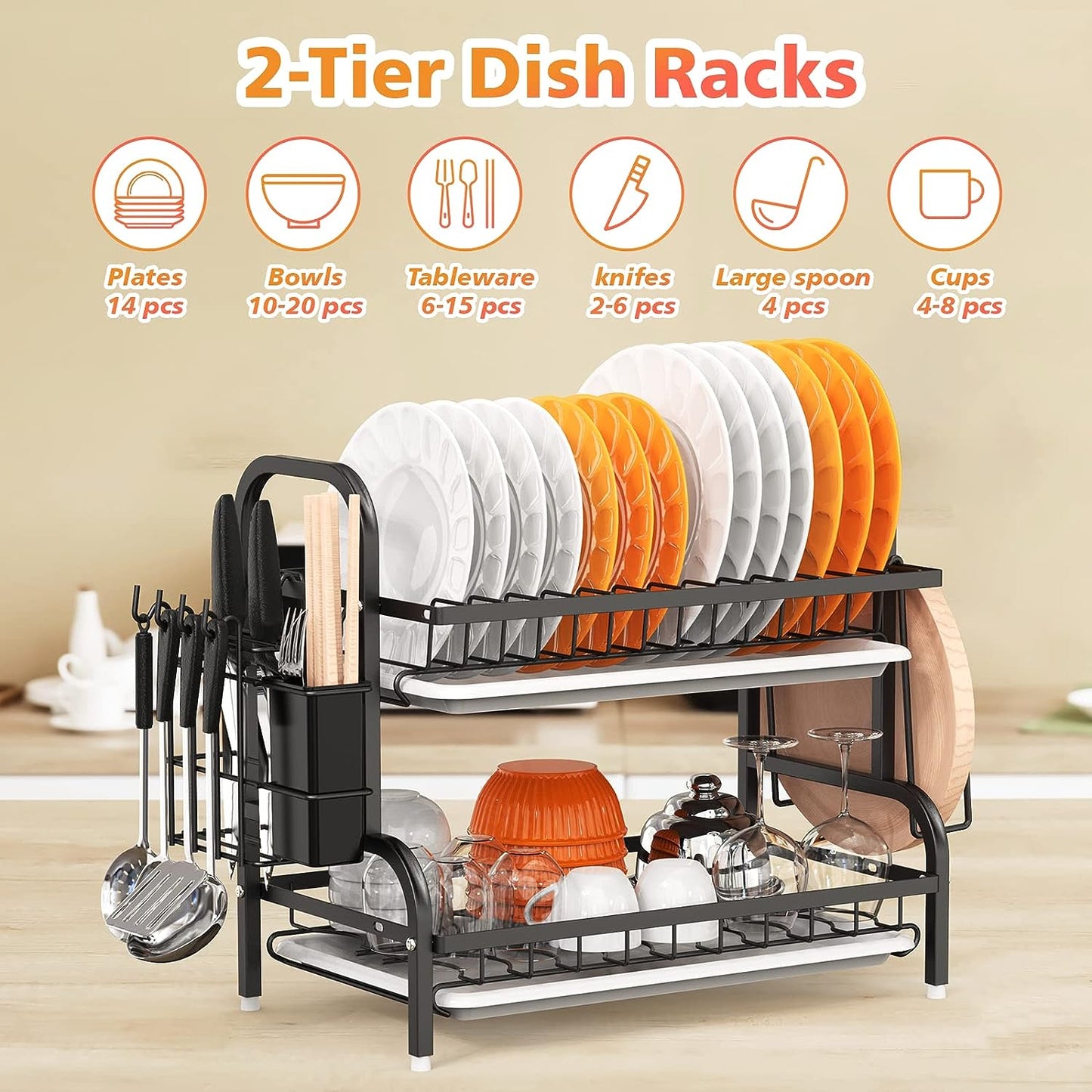 Kitchen Drying Rack-Black