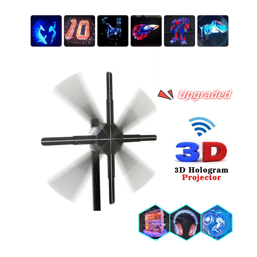 3D Holographic Fan Screen Display