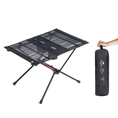 Outdoor Camping Portable Aluminum Small Table-Black