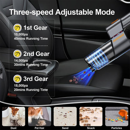 Electric Intelligent Car Mounted Household Handheld Portable Rotary Vacuum Cleaner