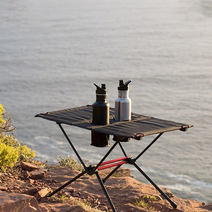 Outdoor Camping Portable Aluminum Small Table-Black