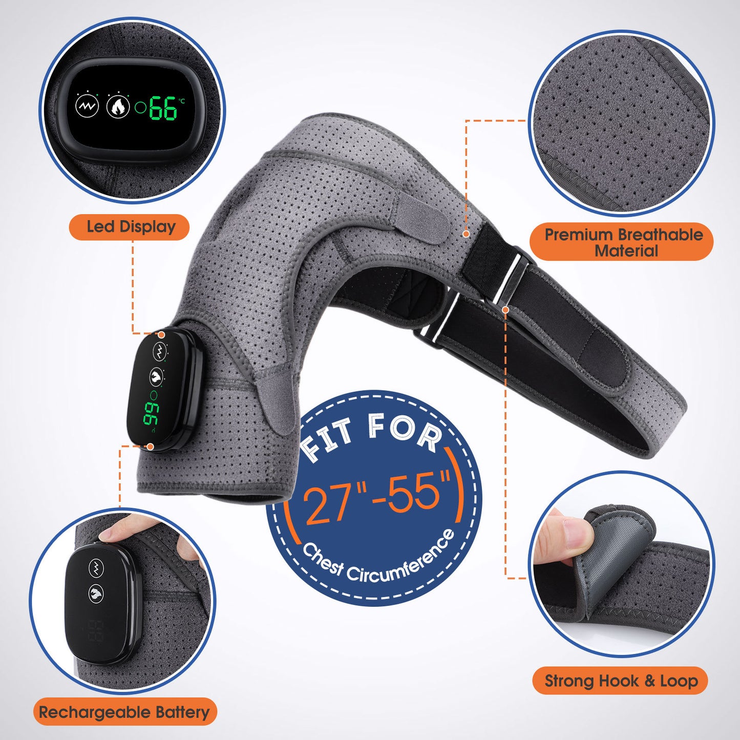 3-speed Massage Shoulder Pad -USB