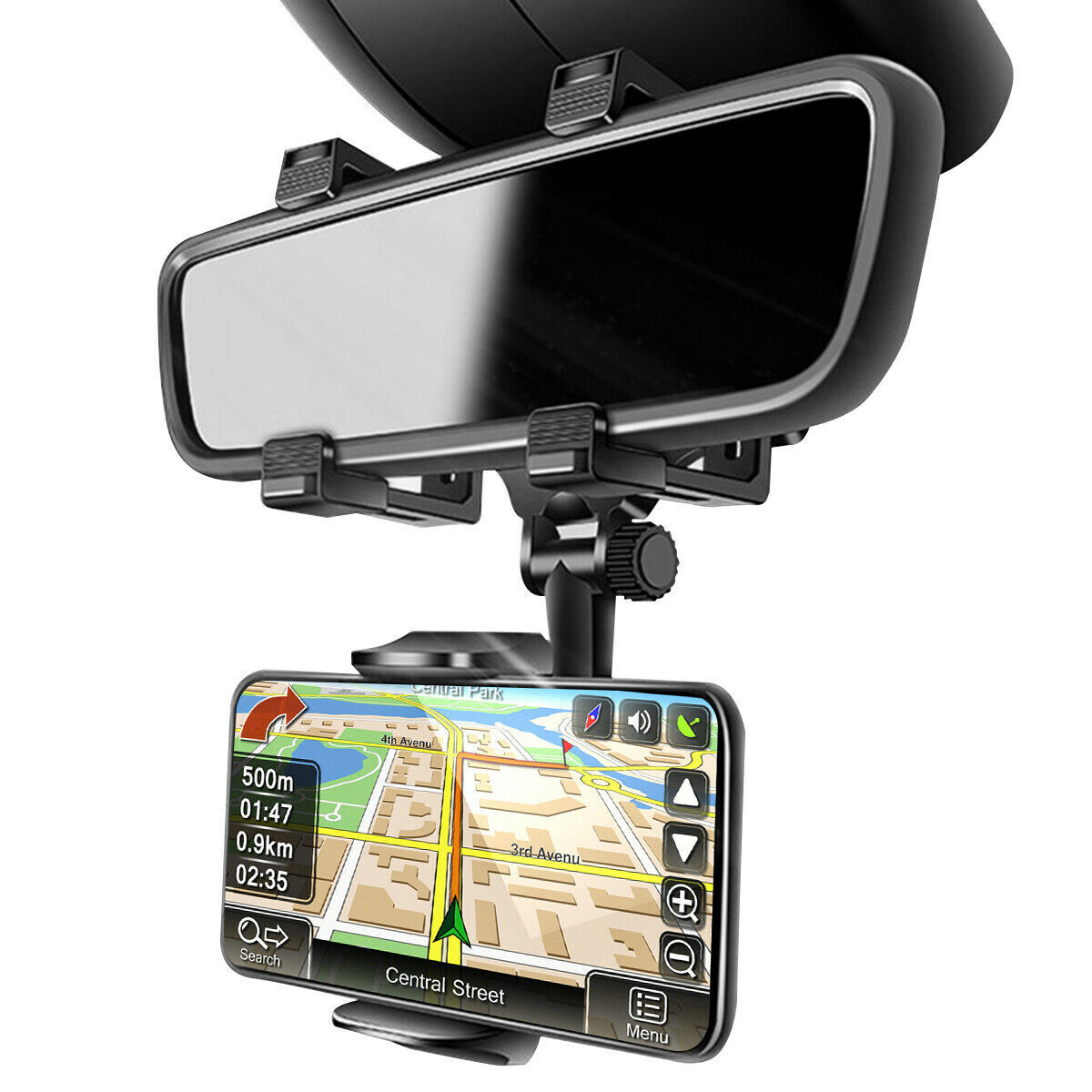 360° Rotation Car Rear Mirror Phone Holder