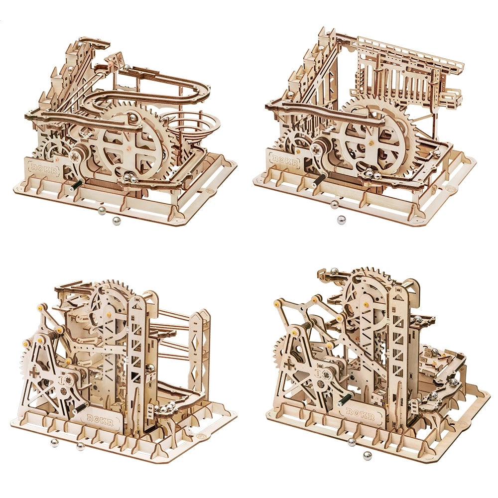 Robotime ROKR Blocks Marble Race Run Maze Balls Track DIY 3D Wooden Puzzle Coaster Model Building Kits Toys for Drop Shipping