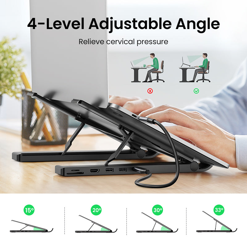 Type-C Docking Station Laptop Stand Multi-Port