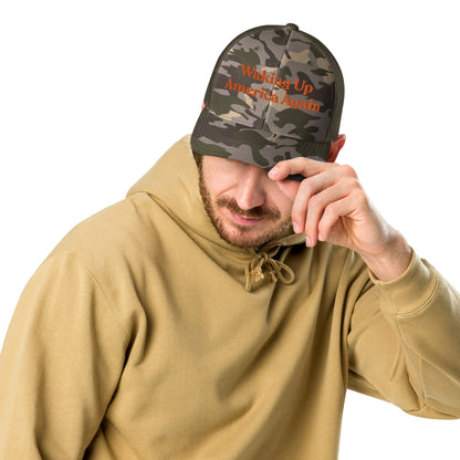 Camouflage trucker hat