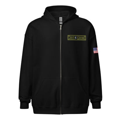 Military zip hoodie