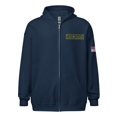 Military zip hoodie