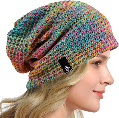 Women'S Slouchy Beanie Knit Beret Skull Cap Baggy Winter Summer Hat B08W