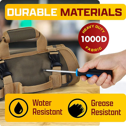 Multi-Purpose Tool Bag Professional High Quality Multi Pocket Hardware Tools Pouch Roll up Small Portable Tools Organizer Bag