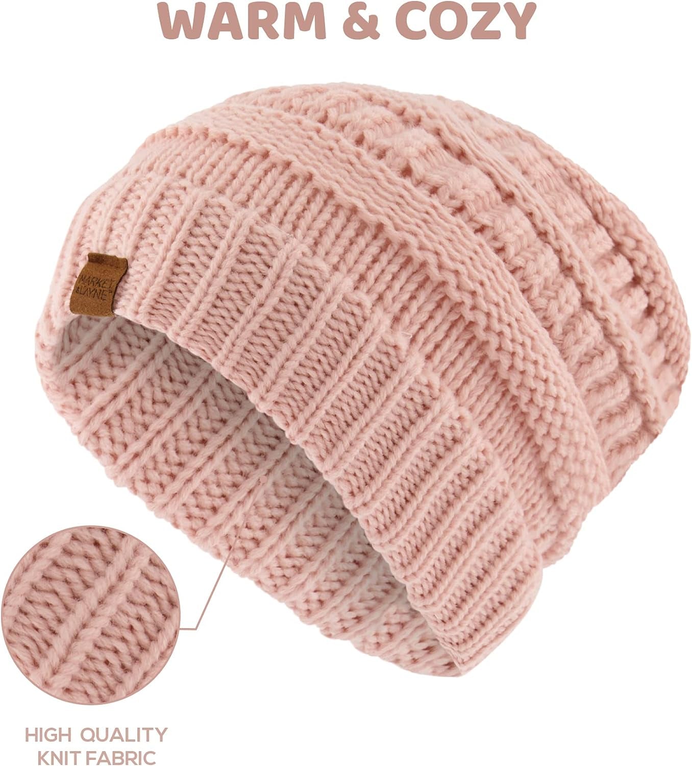 Beanies Women Warm Winter Beanie for Women Thick Chunky Knit Beanie Hats for Women Winter Hats for Women